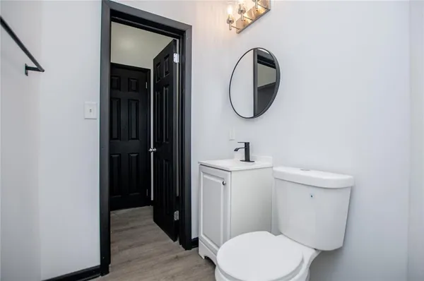 an empty room with closet