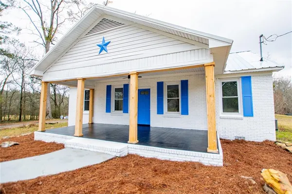 a front view of a house