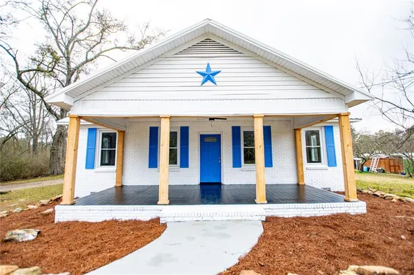 a front view of a house