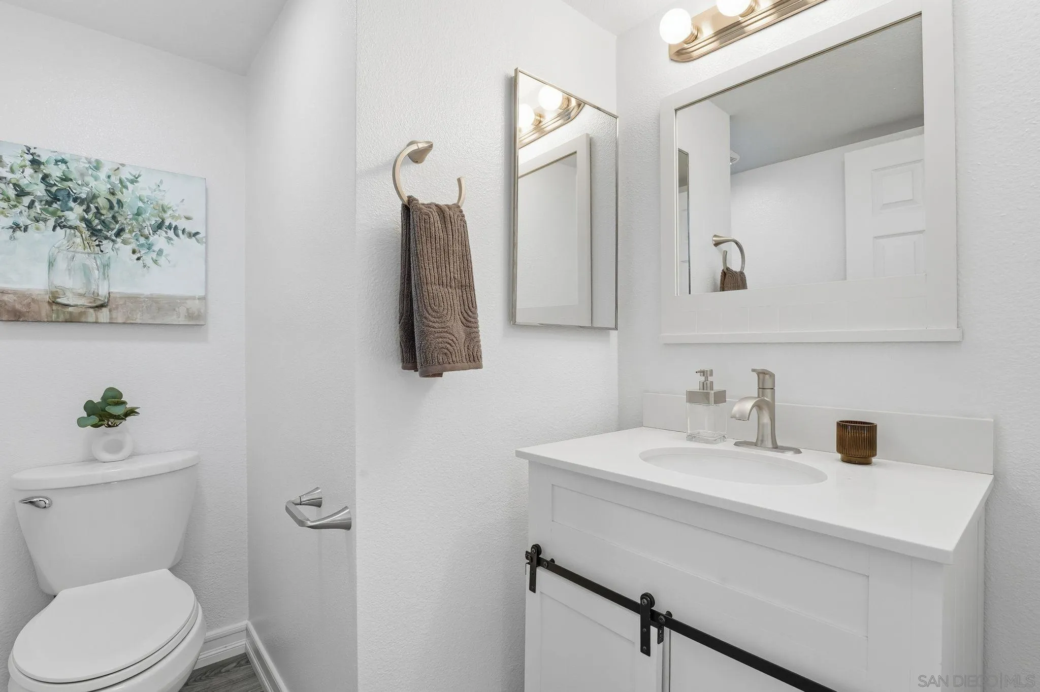 8753 Spring Canyon Drive Spring Valley, CA 91977 - Photo 15 of 43 a bathroom with a sink a toilet and mirror