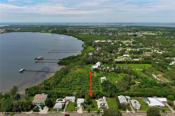 an aerial view of multiple house