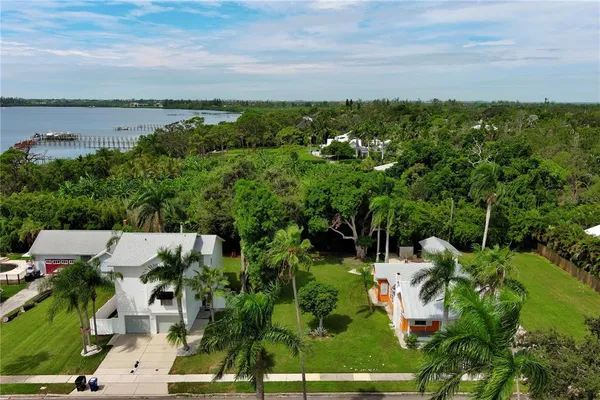 an aerial view of multiple house