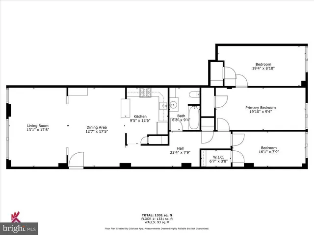 a picture of a room with a bench and a painting on the wall