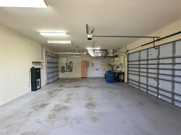 a view of a garage
