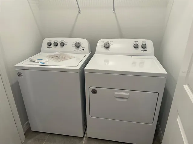 a close view of a utility room