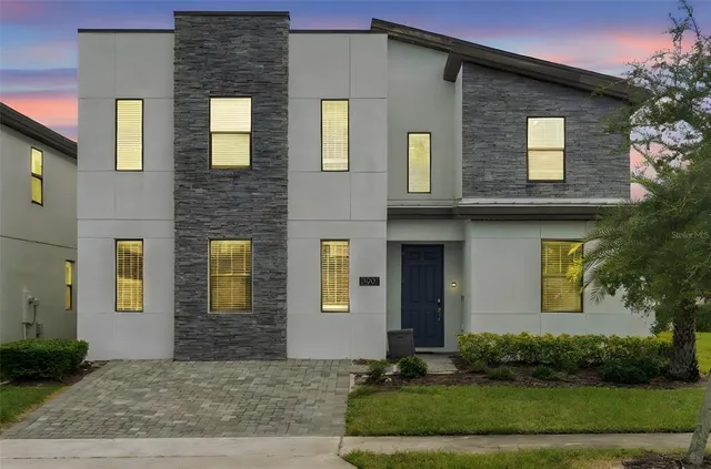 a front view of a house