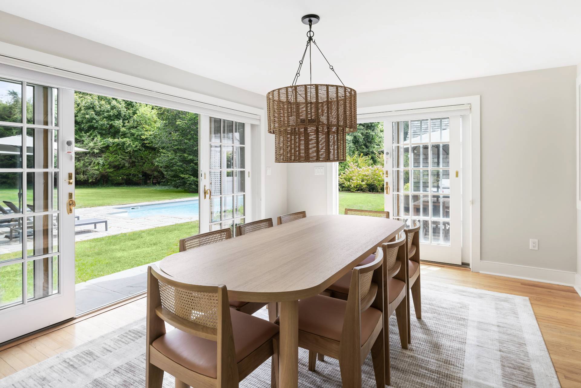10 Aelfie's Way Bridgehampton, NY 11932 - Photo 13 of 31 a view of a dining room with furniture window and wooden floor