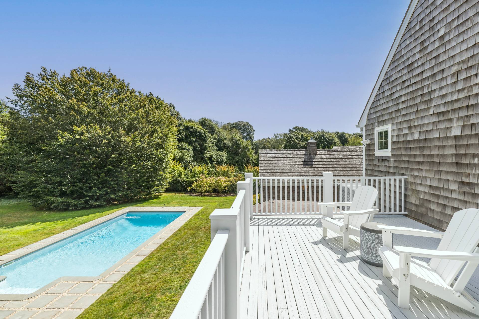 10 Aelfie's Way Bridgehampton, NY 11932 - Photo 21 of 31 a view of balcony with wooden floor and fence