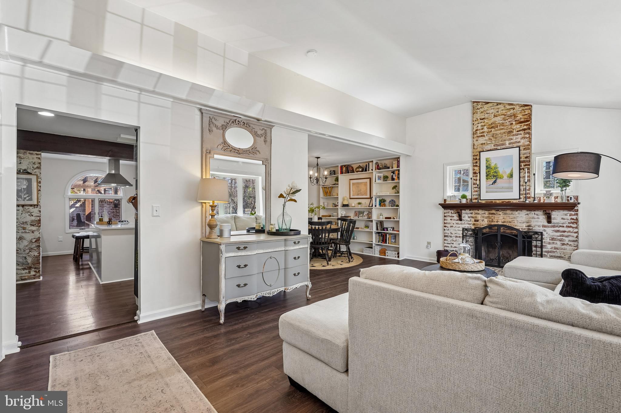 4002 Old Mill Road Alexandria, VA 22309 - Photo 4 of 27 Living Room with View of Kitchen & Dining Room