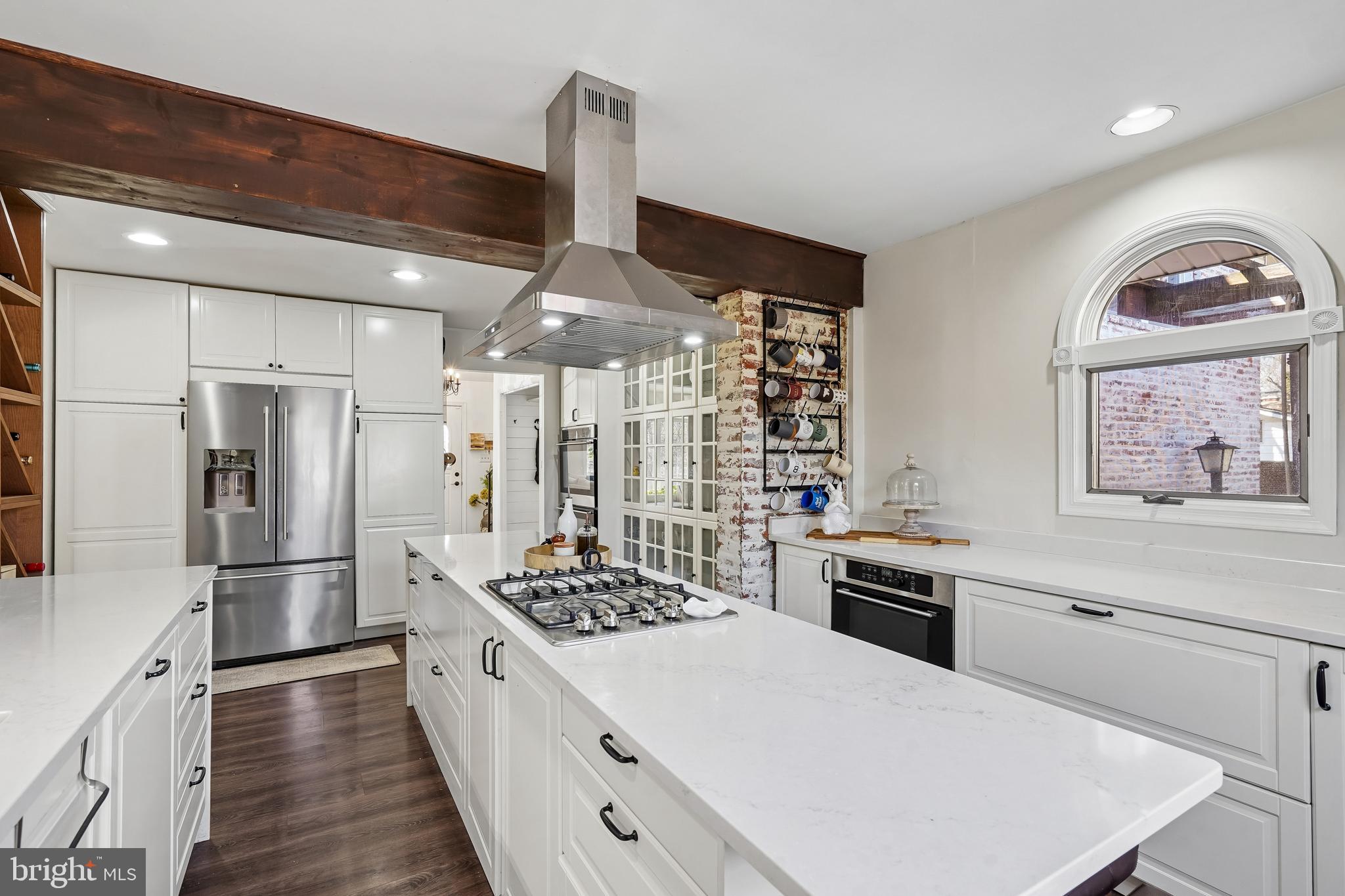 4002 Old Mill Road Alexandria, VA 22309 - Photo 9 of 27 View of Kitchen w/ Window & Cooktop with SS Hood