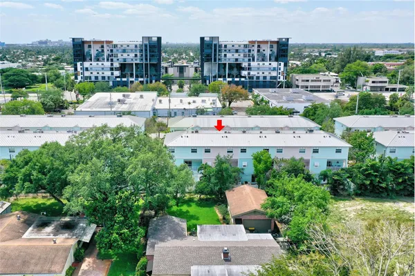 an aerial view of residential houses