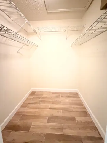 a view of a room with an empty space