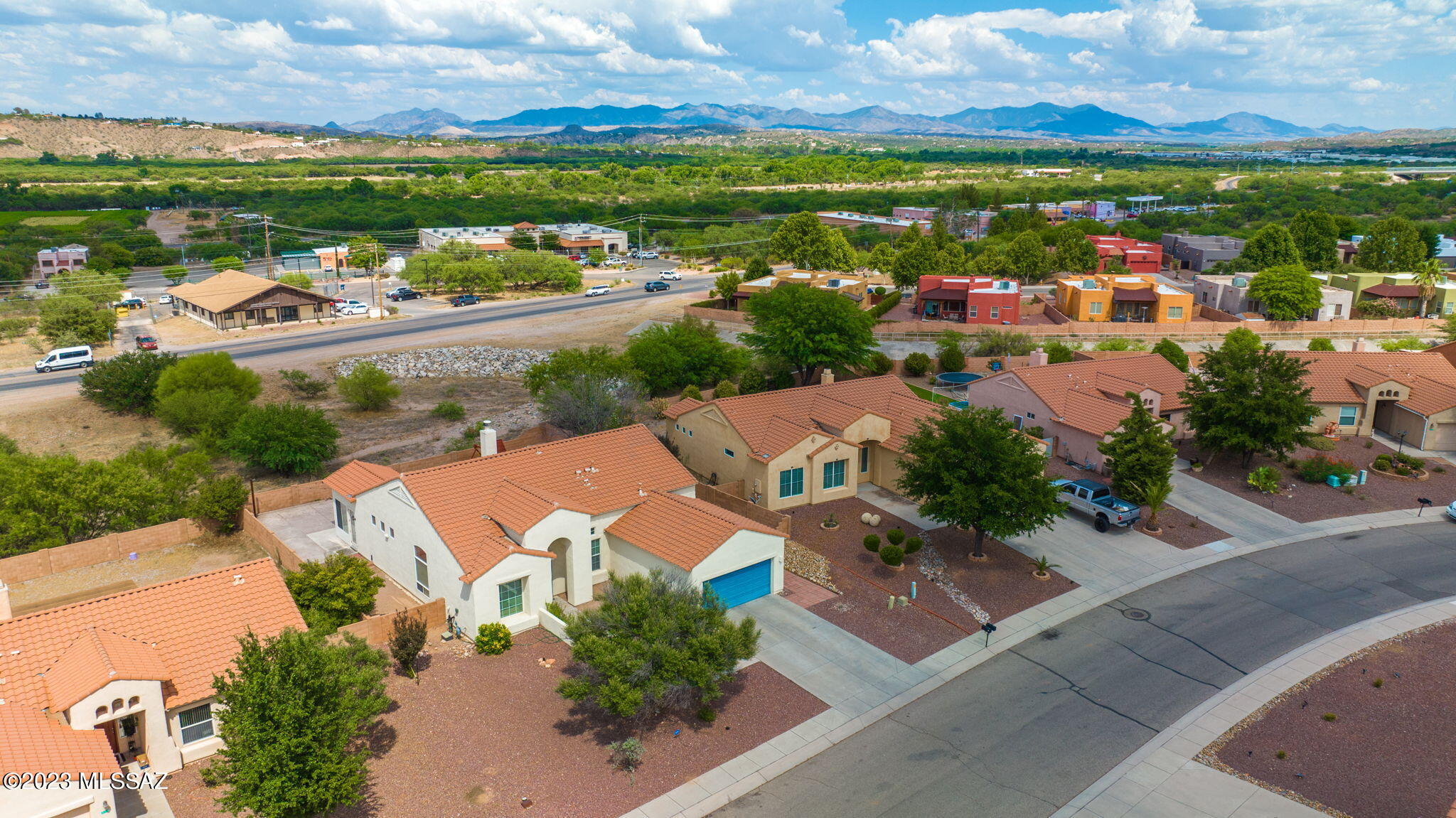 401 Via Capri Rio Rico, AZ 85648 - Photo 3 of 38 an aerial view of residential houses with outdoor space and river