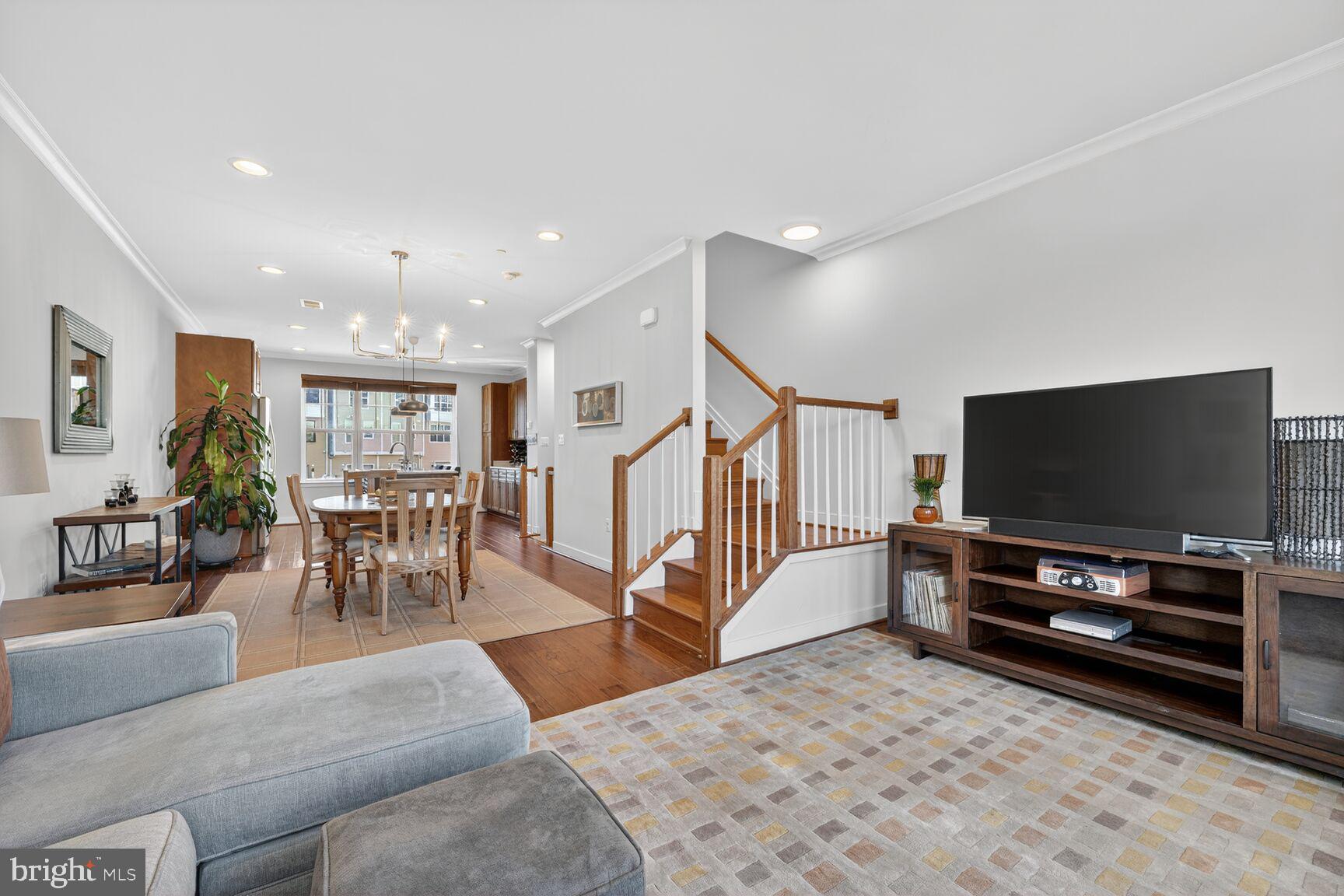 3328 7th Street Northeast Washington, DC 20017 - Photo 10 of 30 a living room with furniture and a flat screen tv