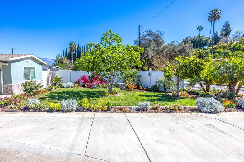 11 E Crescent Redlands, CA 92373 - Photo 5 of 35 a front view of a house with a yard and fountain in middle