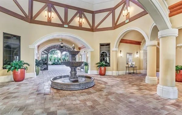 a view of a park with slide