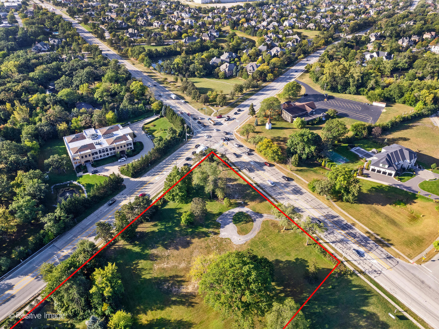 6401 South County Line Road Burr Ridge, IL 60527 - Photo 3 of 15 an aerial view of residential houses with outdoor space