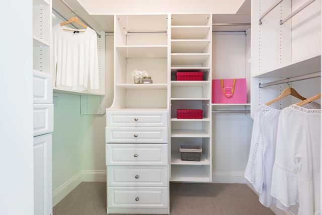 a view of closet and bathroom
