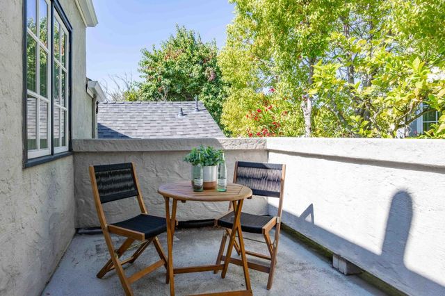 a view of an outdoor seating area