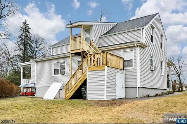 a view of a house with a stairs
