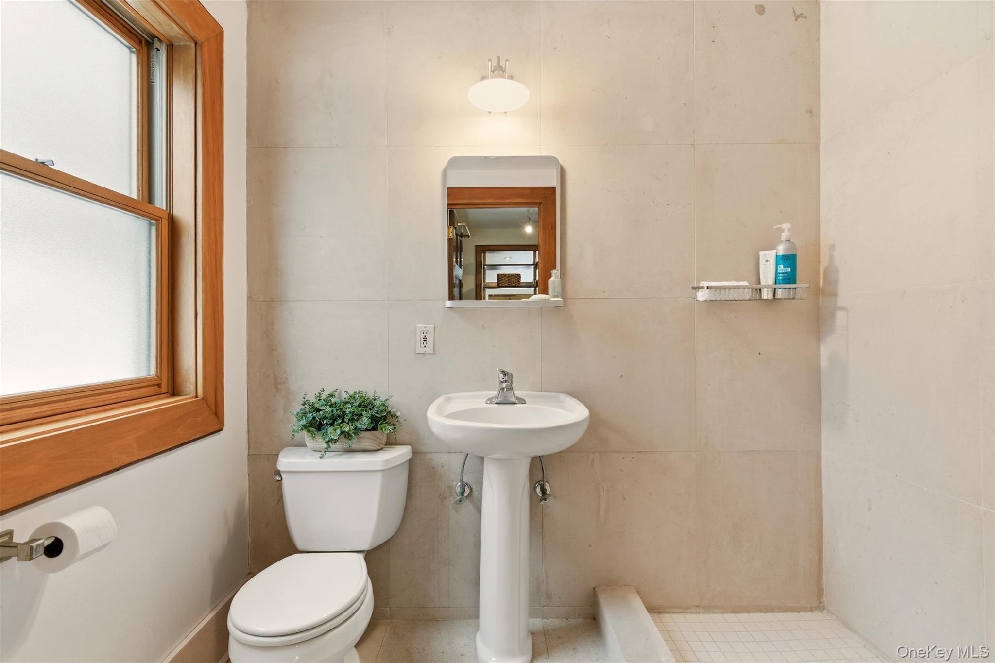 7 Landing Road Huntington, NY 11743 - Photo 28 of 42 a bathroom with a sink mirror and toilet