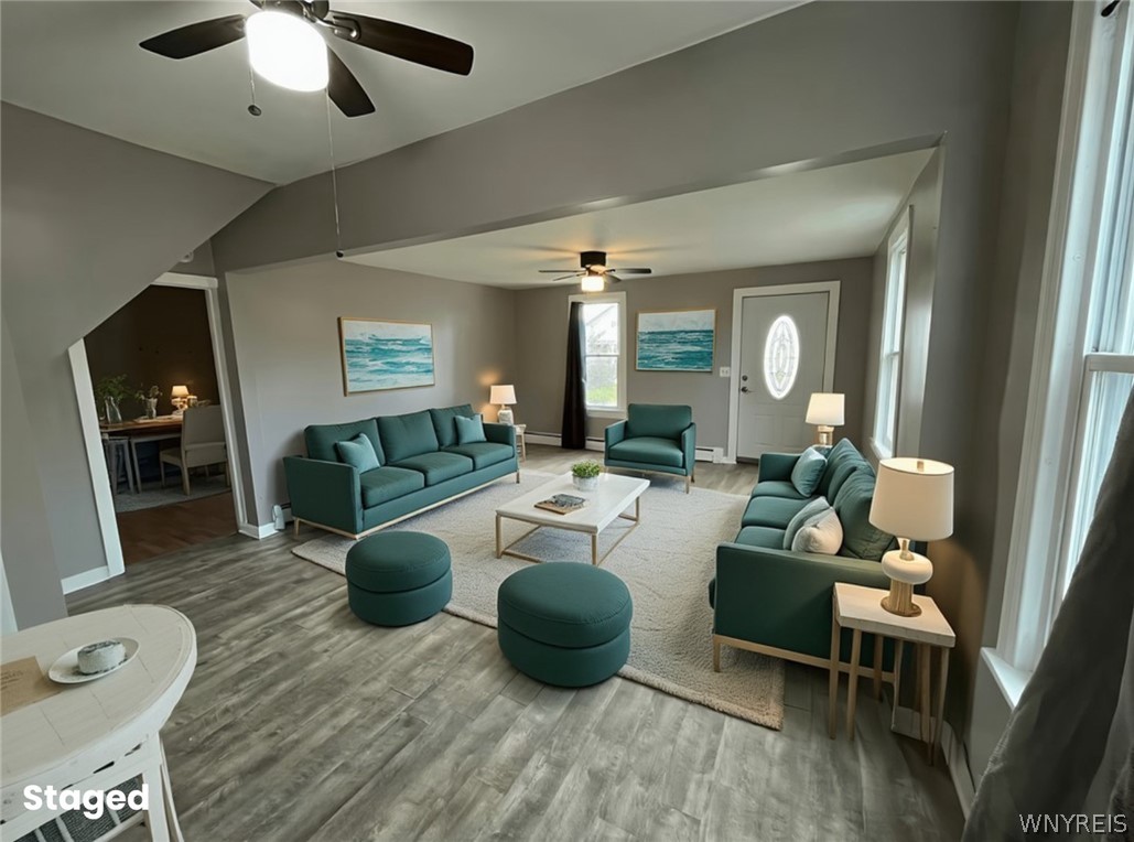 17 Edith Street Tonawanda, NY 14150 - Photo 4 of 43 DIGITALLY STAGED LIVING ROOM FACING OUT
