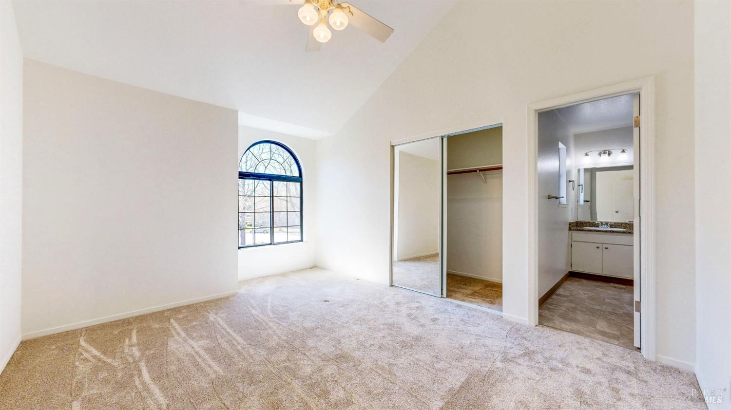 158 North Dutton Avenue Santa Rosa, CA 95401 - Photo 30 of 50 a view of a room with a stylish ceiling fan and entryway