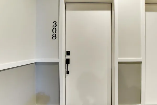 a close view of closet