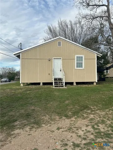 a backyard of a house