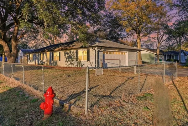 a backyard of a house with portable swimming pool