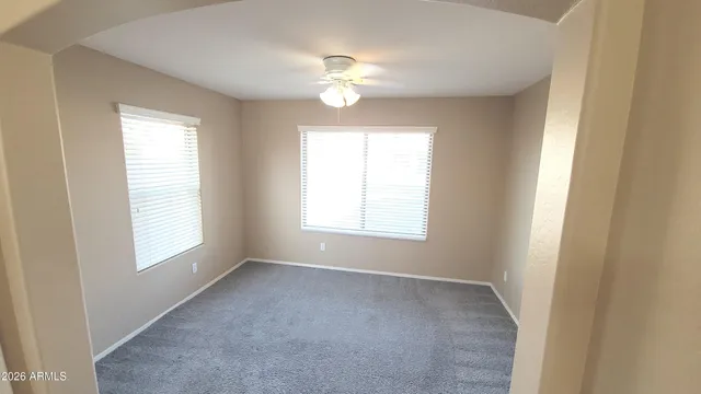 an empty room with a window