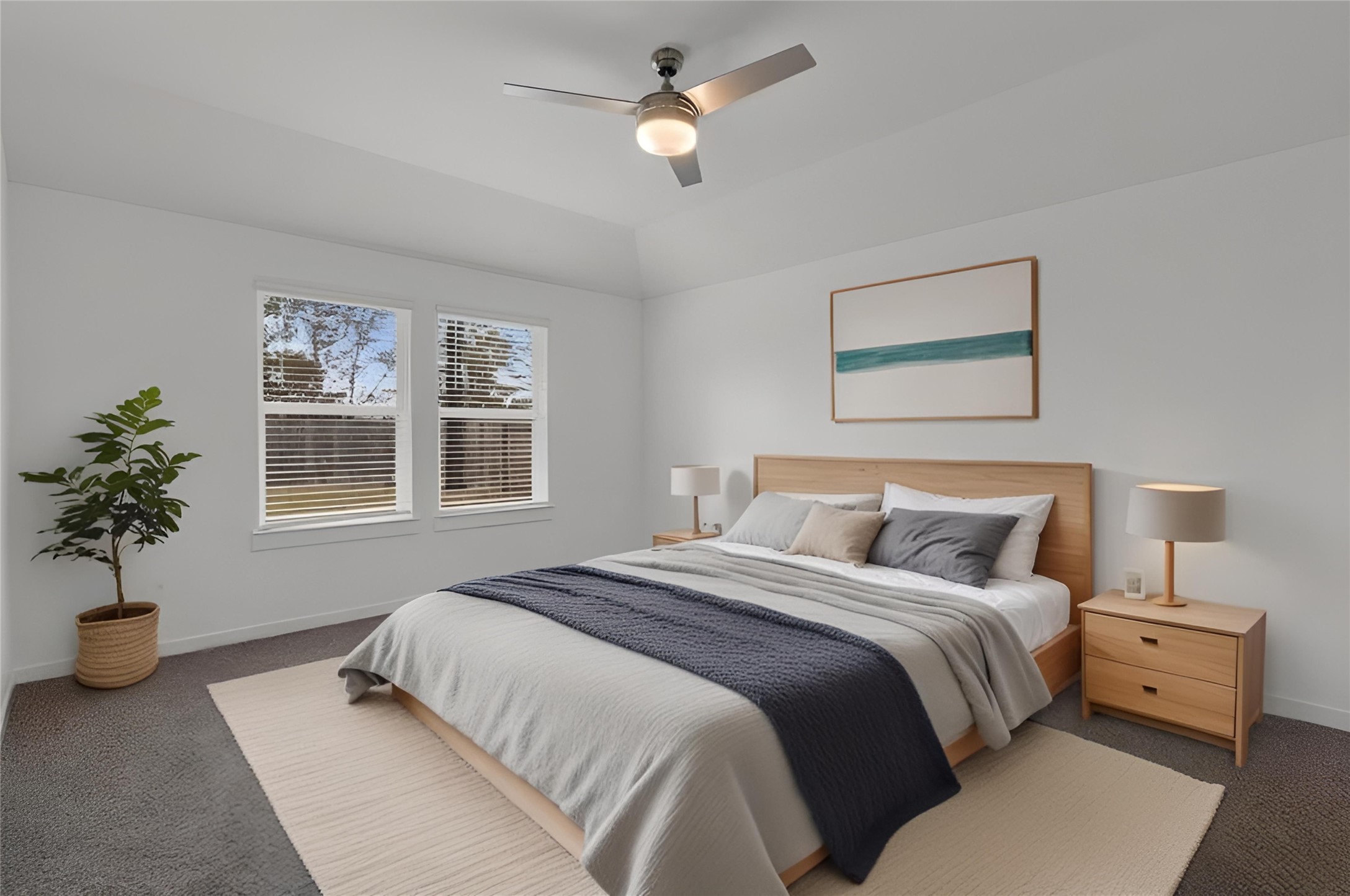 2804 Willow Gulch Way Rosenberg, TX 77469 - Photo 6 of 20 a bedroom with bed and a potted plant