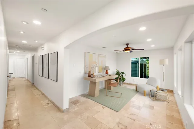 a bathroom with a sink vanity and a mirror