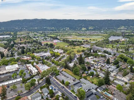 a view of city and mountain