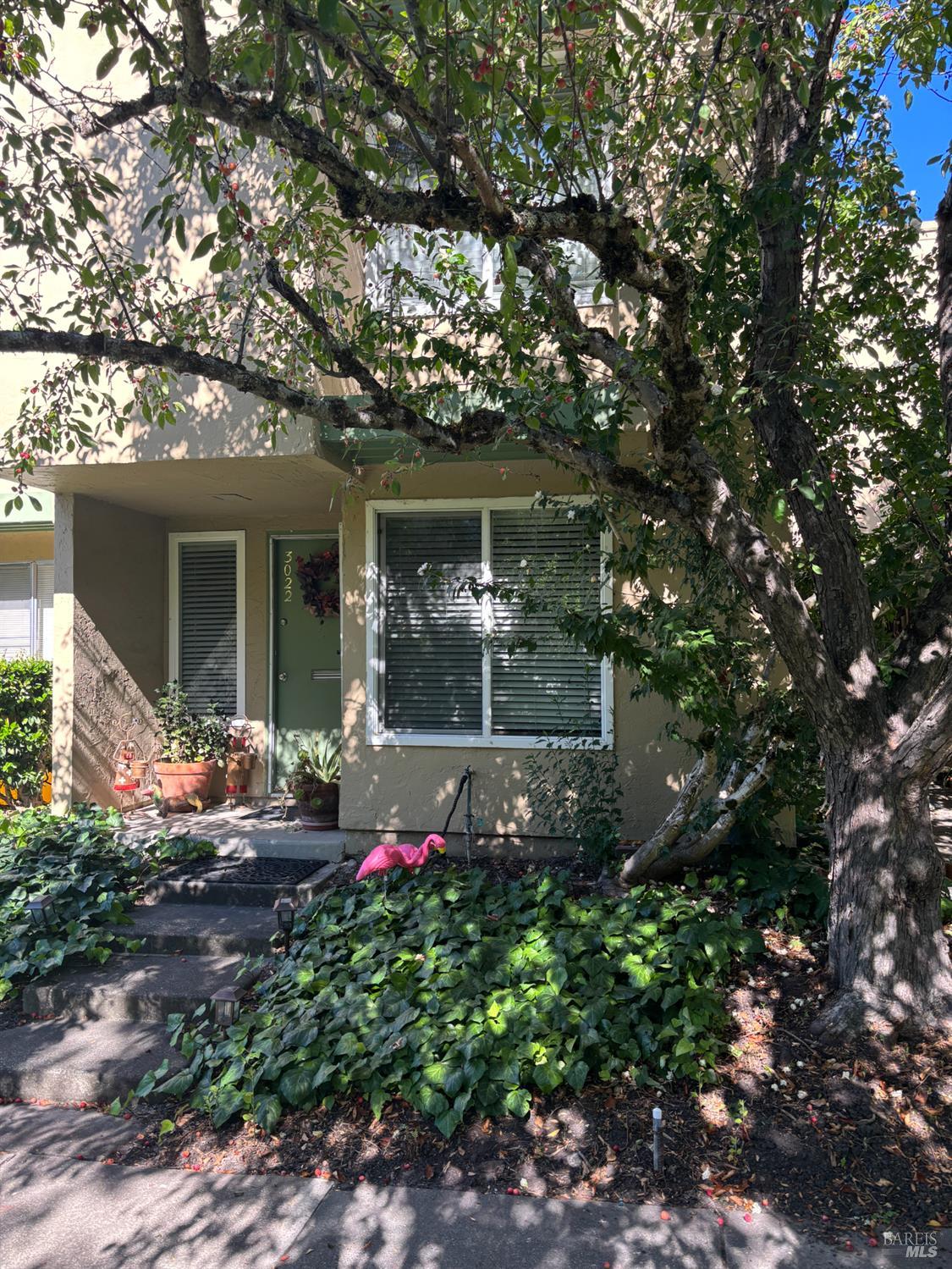 a front view of a house with yard