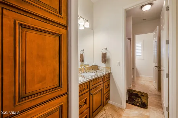 an aerial view of house with yard