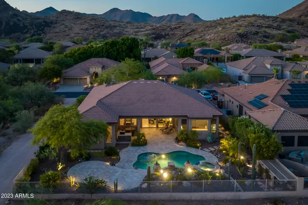 a view of a lake with a city