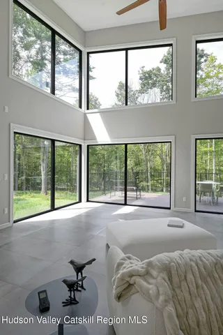 a view of a large window with an outdoor space