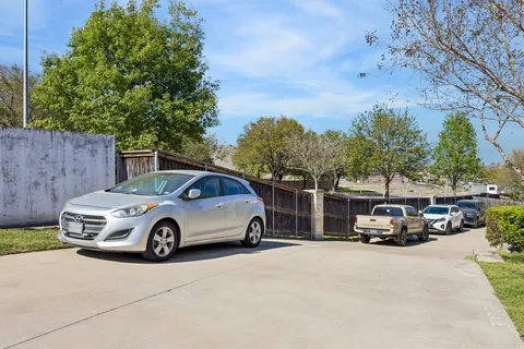 a car parked in front of a building