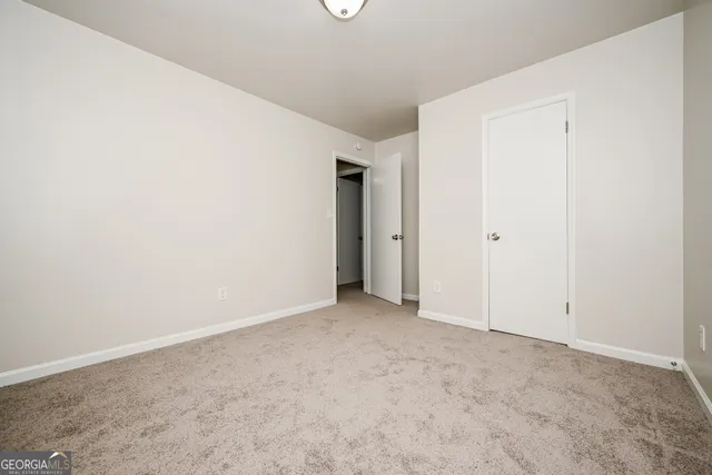 an empty room with an entryway