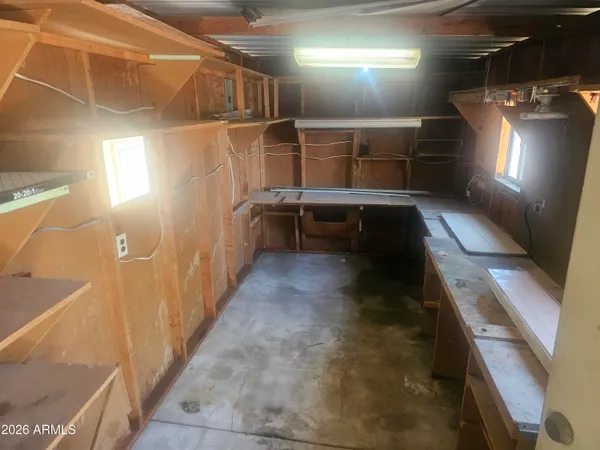 a room with storage and utility