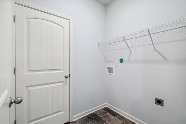 a view of small space with empty racks