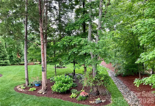 a view of a yard in front of house