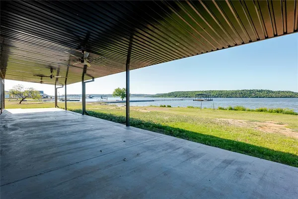 a view of an outdoor space and swimming pool