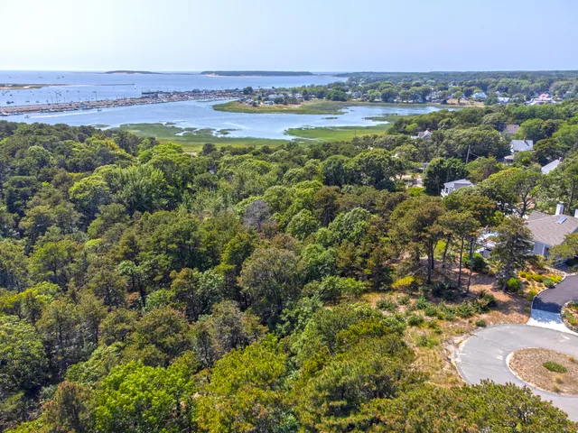 an aerial view of a beach