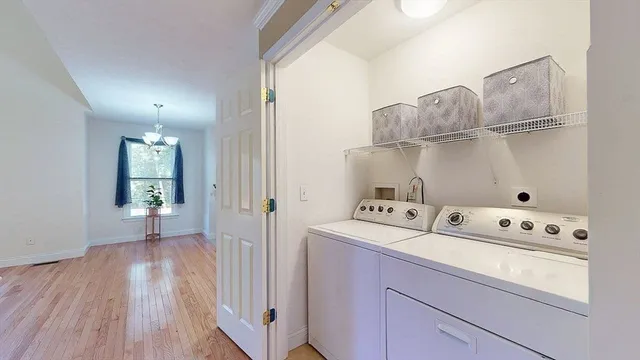 a view of utility room with washer and dryer