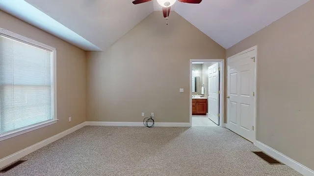 a view of a room with an entryway