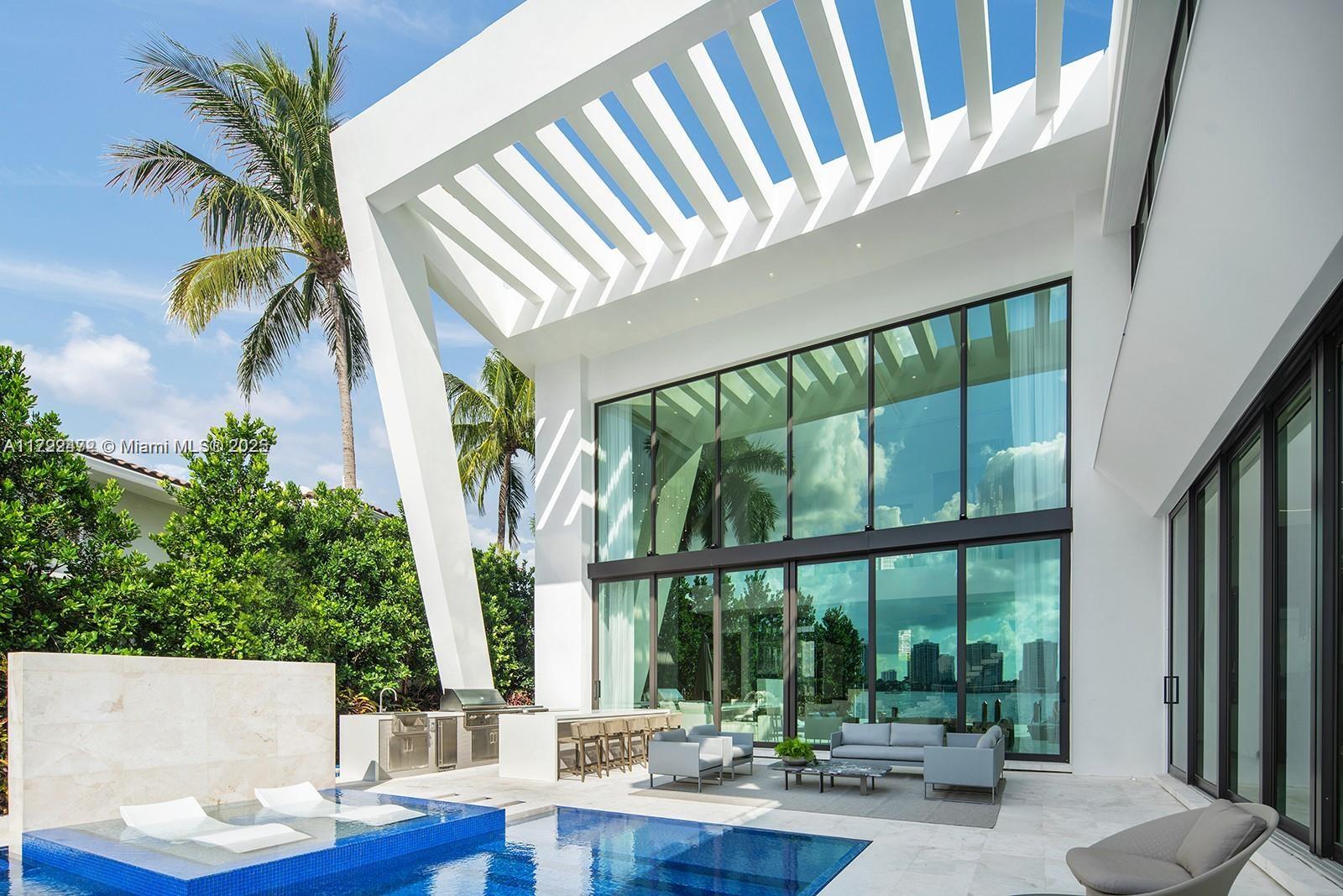 18530 North Bay Road Sunny Isles Beach, FL 33160 - Photo 7 of 10 a living room with large windows and furniture