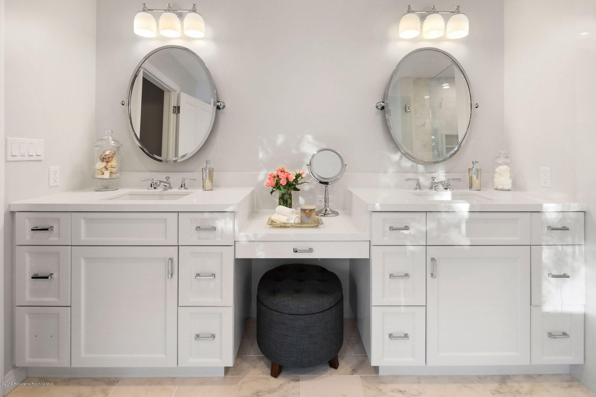 45 Club Road Pasadena, CA 91105 - Photo 22 of 36 a bathroom with a sink mirror and vanity