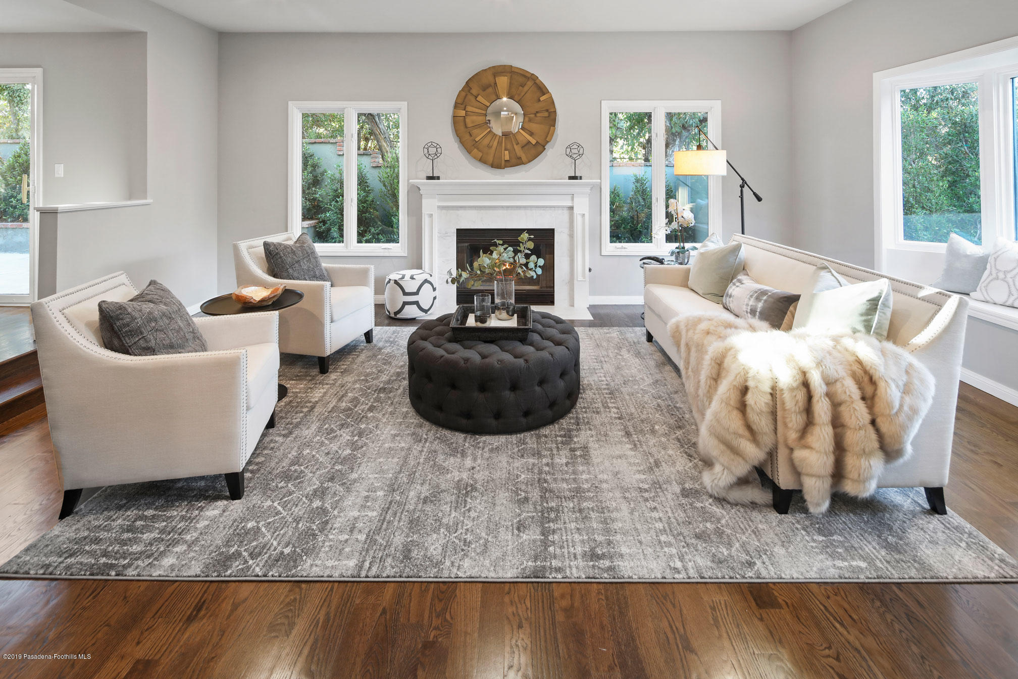 45 Club Road Pasadena, CA 91105 - Photo 6 of 36 a living room with furniture and a fireplace